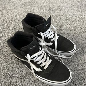 Vans black high top size 9